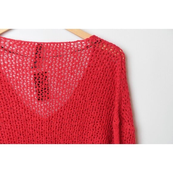 Torrid Red Cable Loose Knit Warm Cozy Sweater Pullover Sz 1 14-16 NEW - Picture 10 of 15